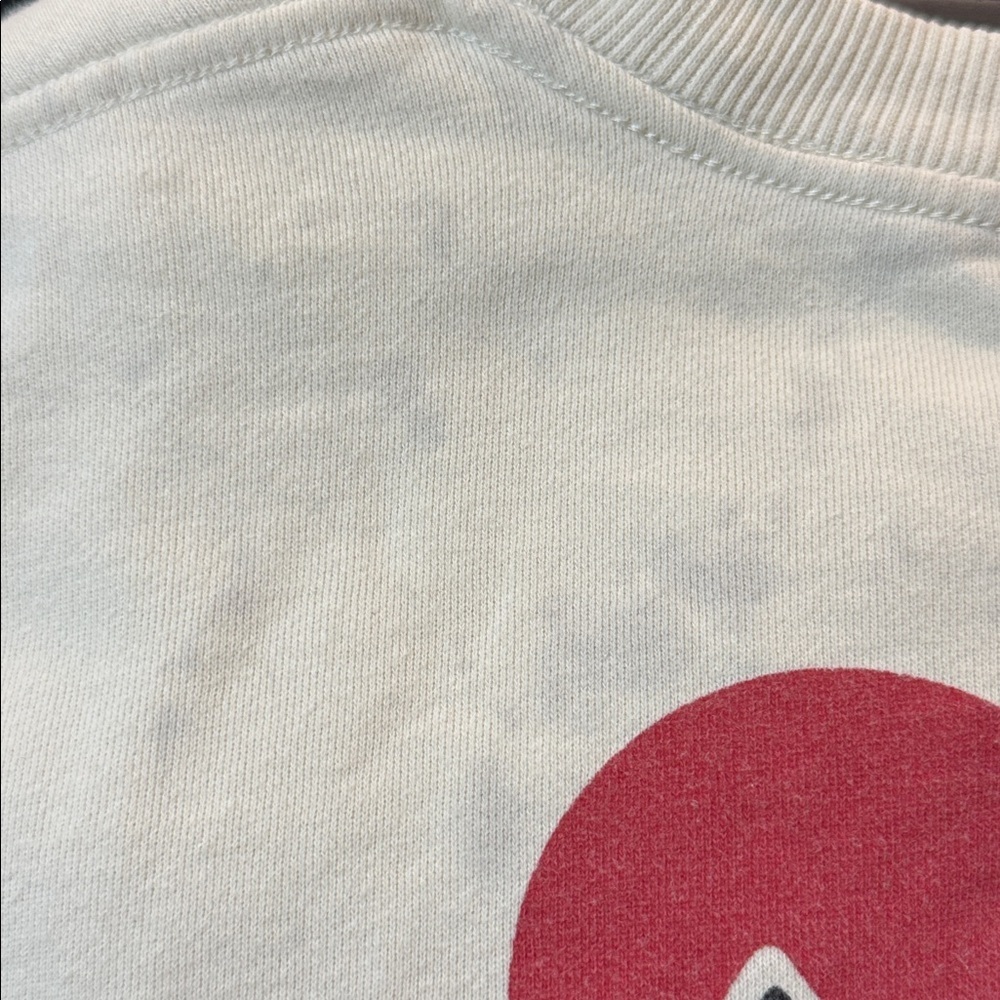 Parks Project cream pullover cropped sweater medium “Leave only Good Vibes” - Picture 6 of 7